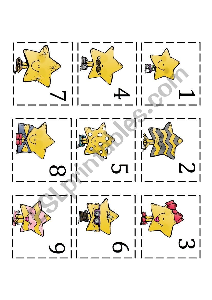 Number Cards worksheet