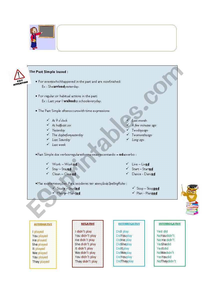 Past Simple - Regular Verbs worksheet
