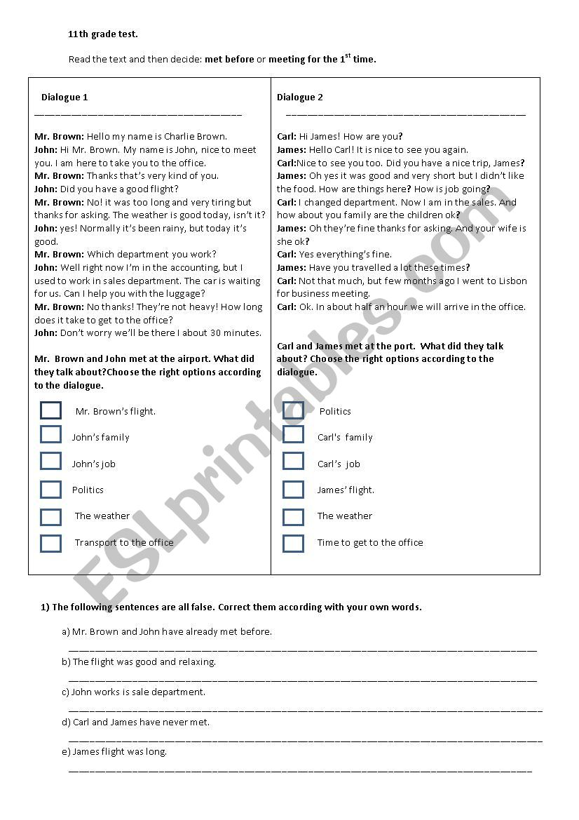 business tip worksheet