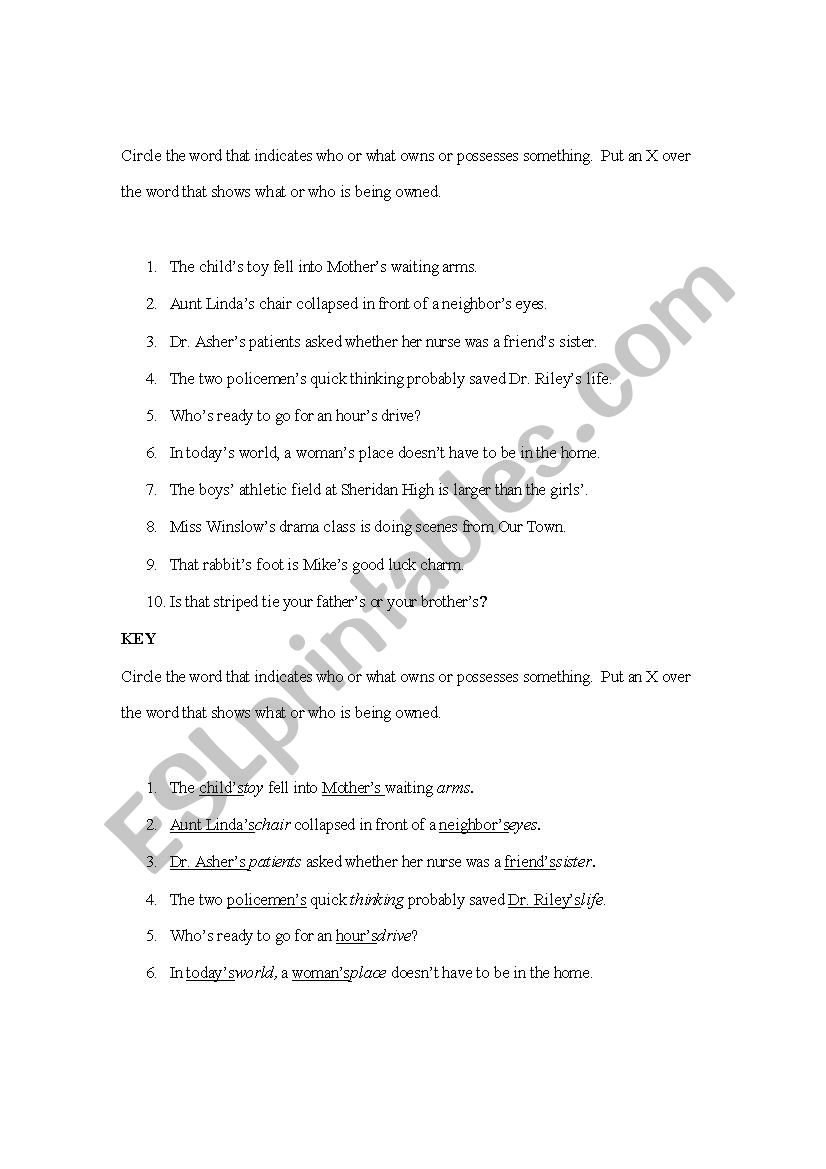 Apostrophe introduction worksheet