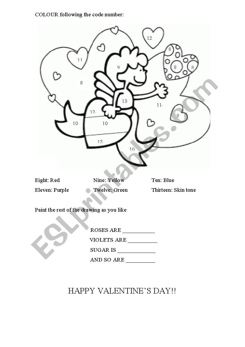 San Valentines Day worksheet