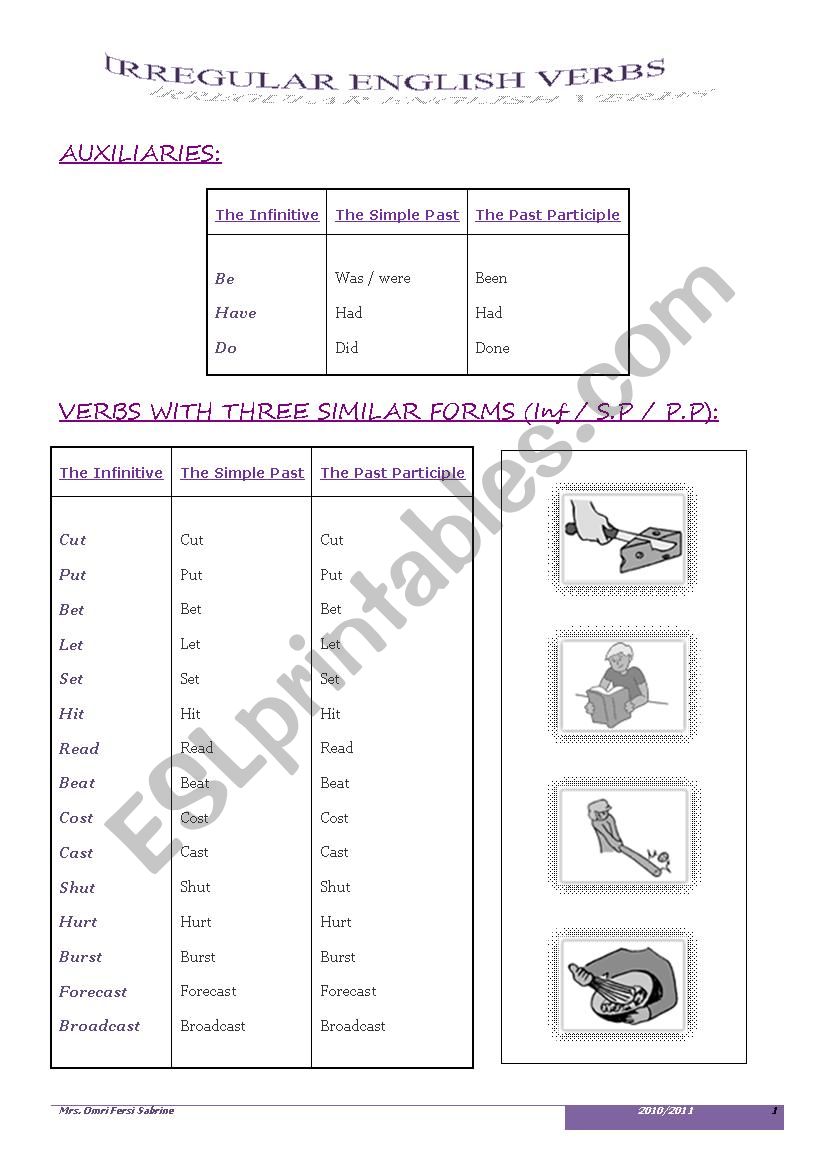 past simple worksheet