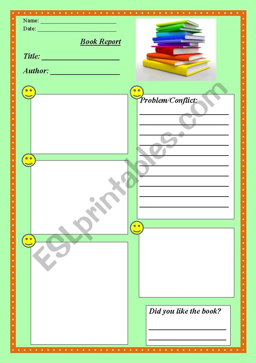 Book Report worksheet