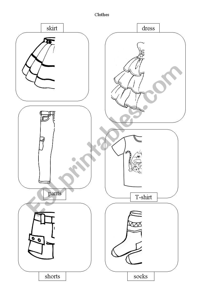 Clothers worksheet