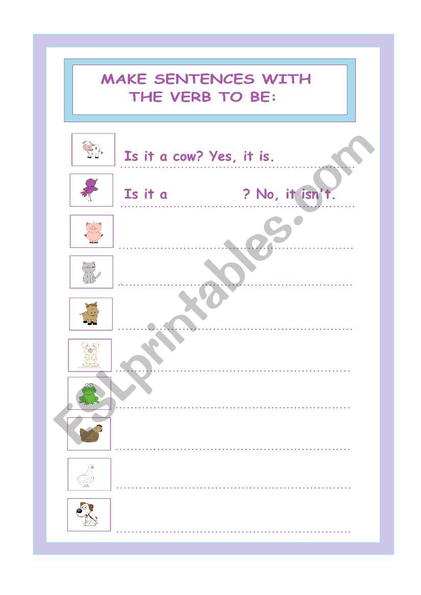 Verb to be (3rd person) and vocabulary ANMALS.