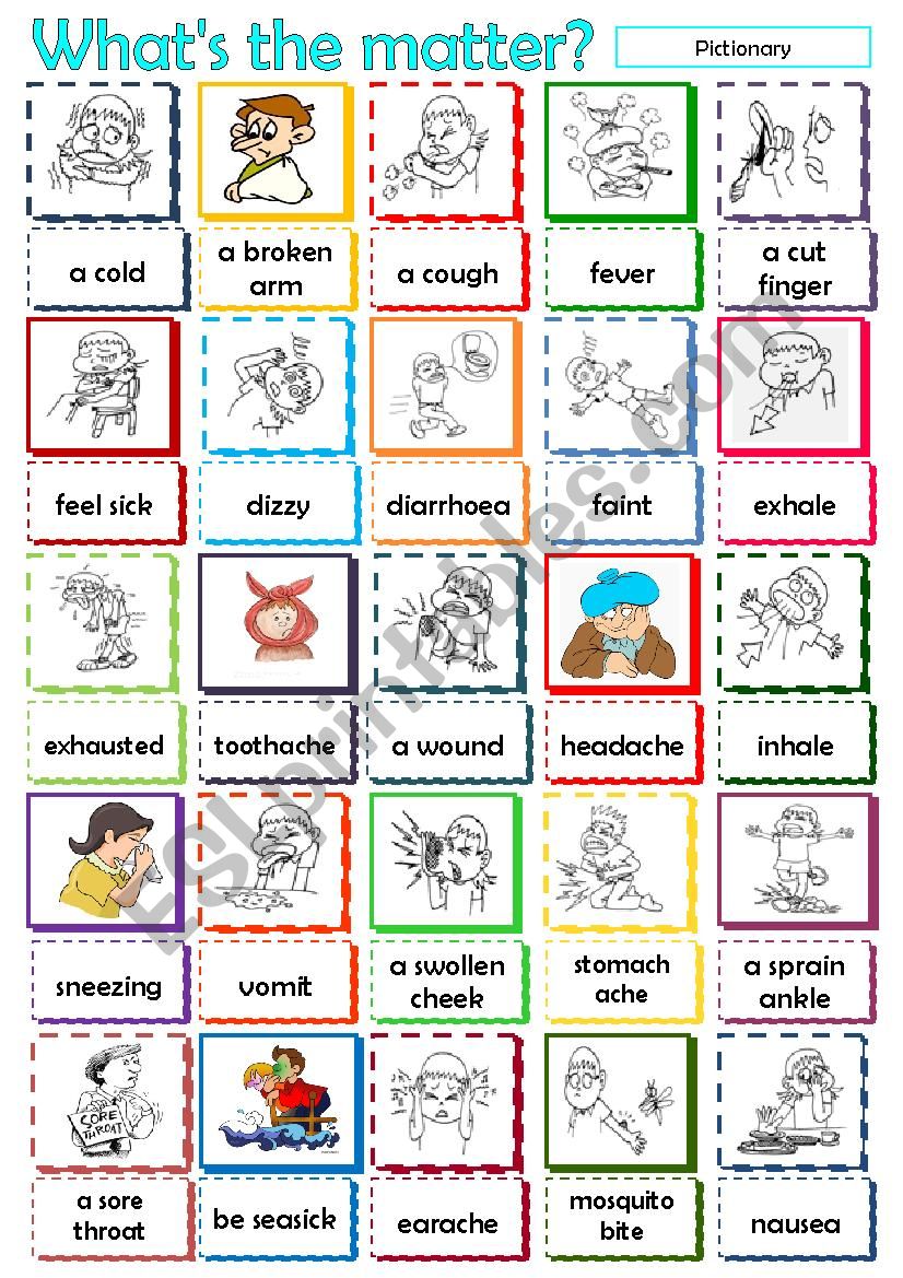 WhatÂ´s the matter? worksheet