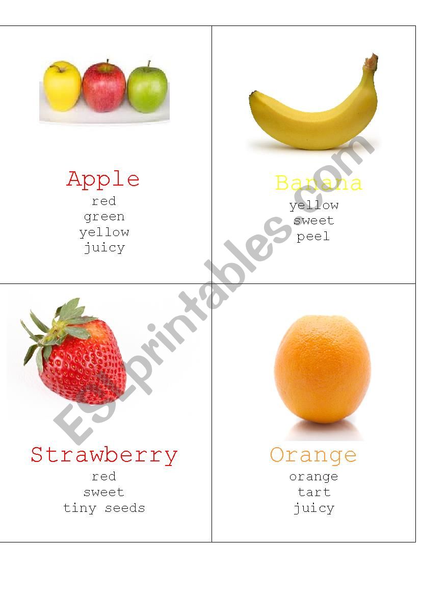 Fruit worksheet