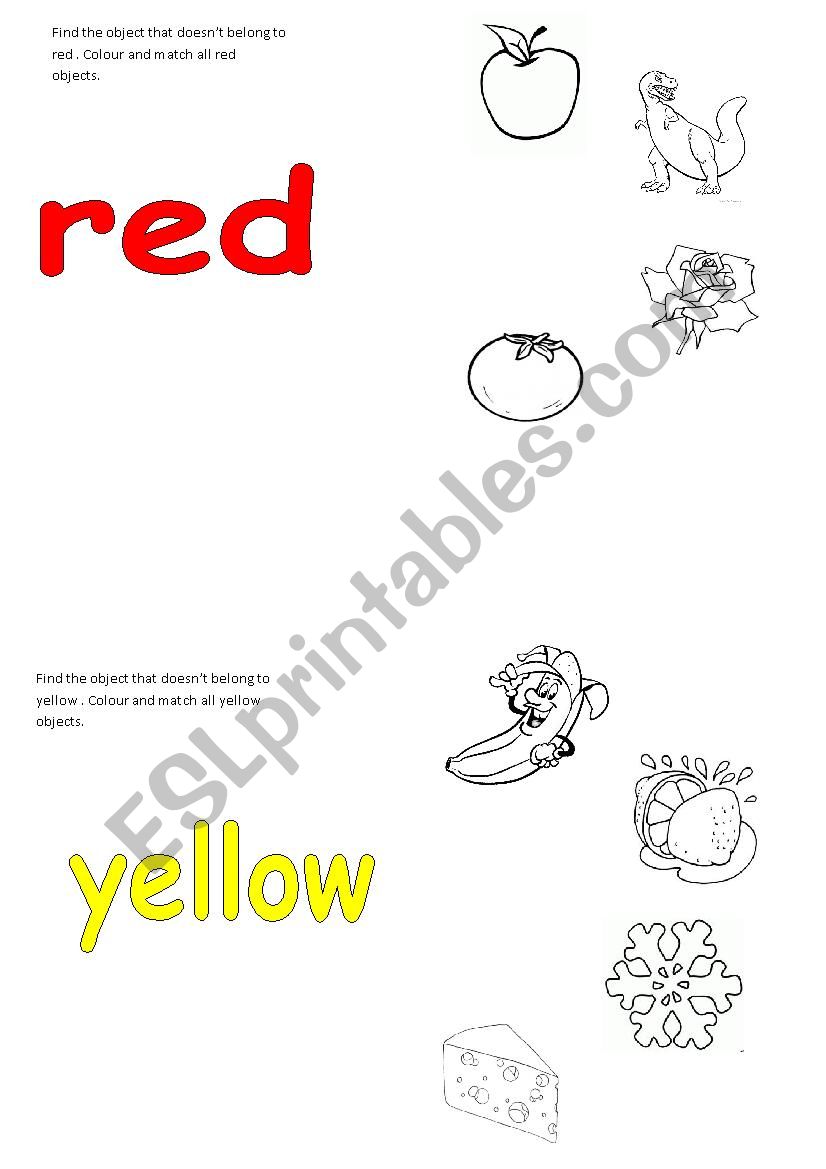 Colours 2 worksheet