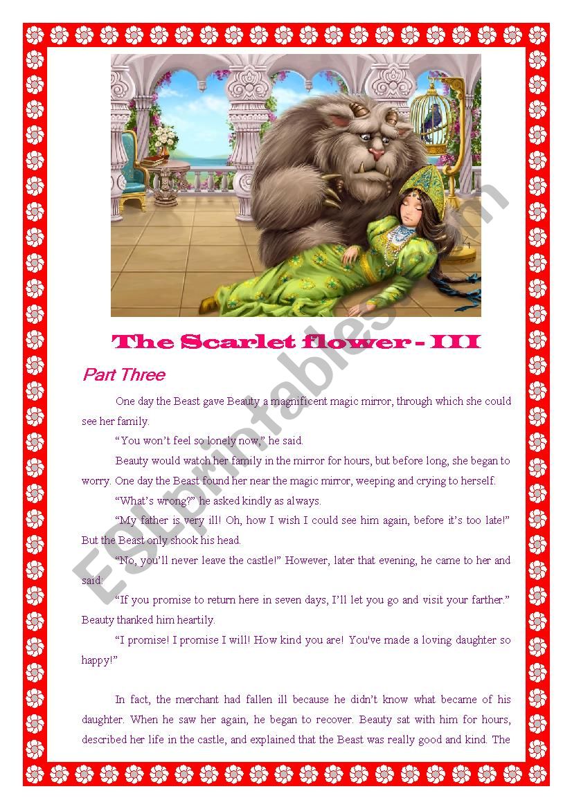 The Scarlet Flower - III worksheet