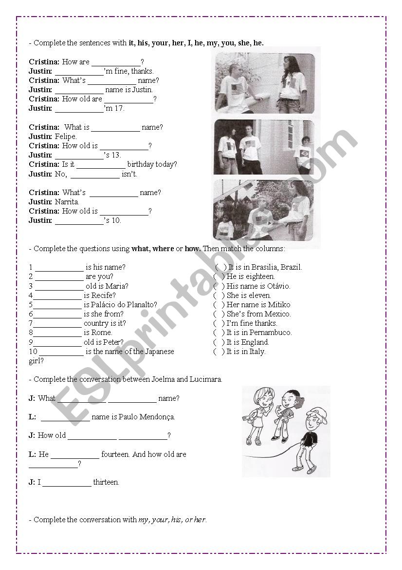 verb tobe worksheet