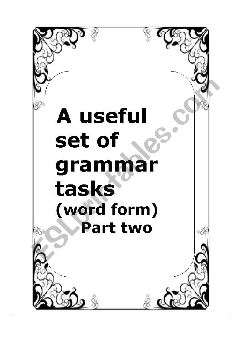 A useful booklet of grammar tasks part 2