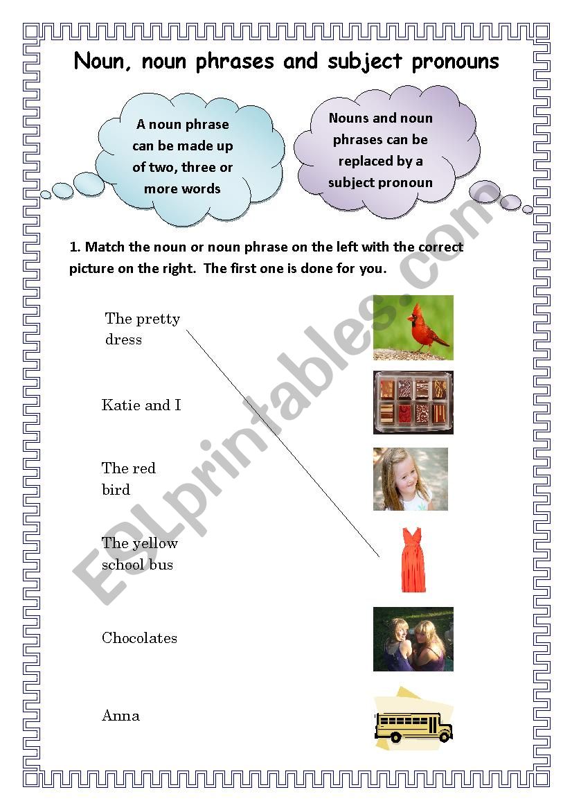 Nouns, Noun Phrases and Subject Pronouns