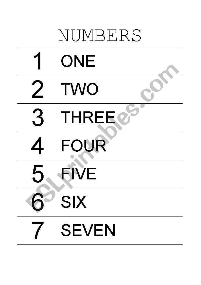 numbers from 1 to 20 worksheet