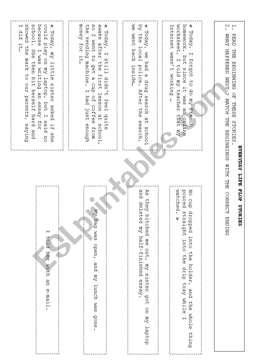 What happened? - Past simple  worksheet