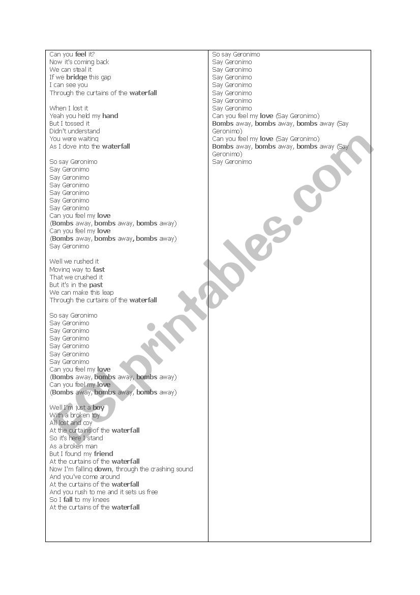 sheppard- geronimo worksheet