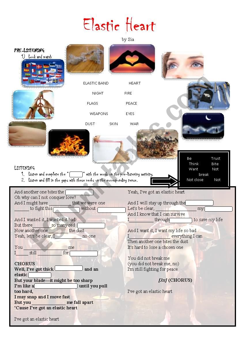 Elastic Heart worksheet