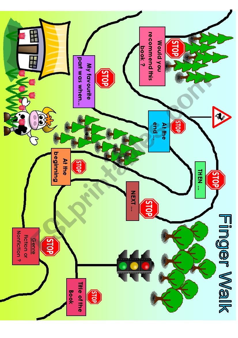 Retell Finger Walk worksheet