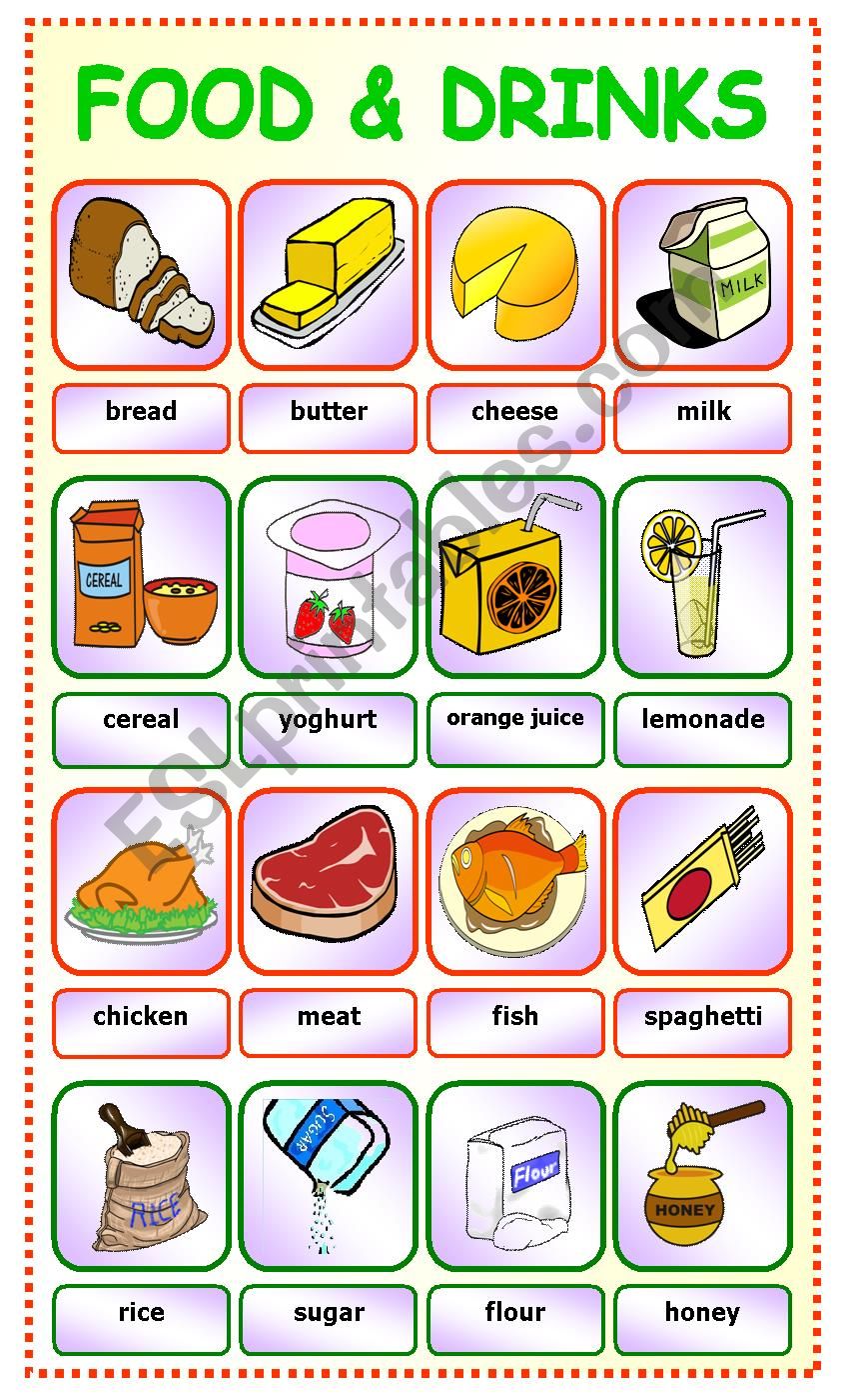 Food and Drinks:pictionary_1 worksheet