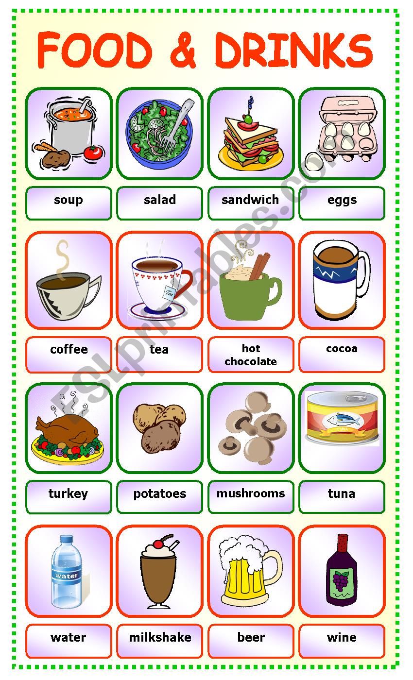 Food and Drinks:pictionary_2 worksheet