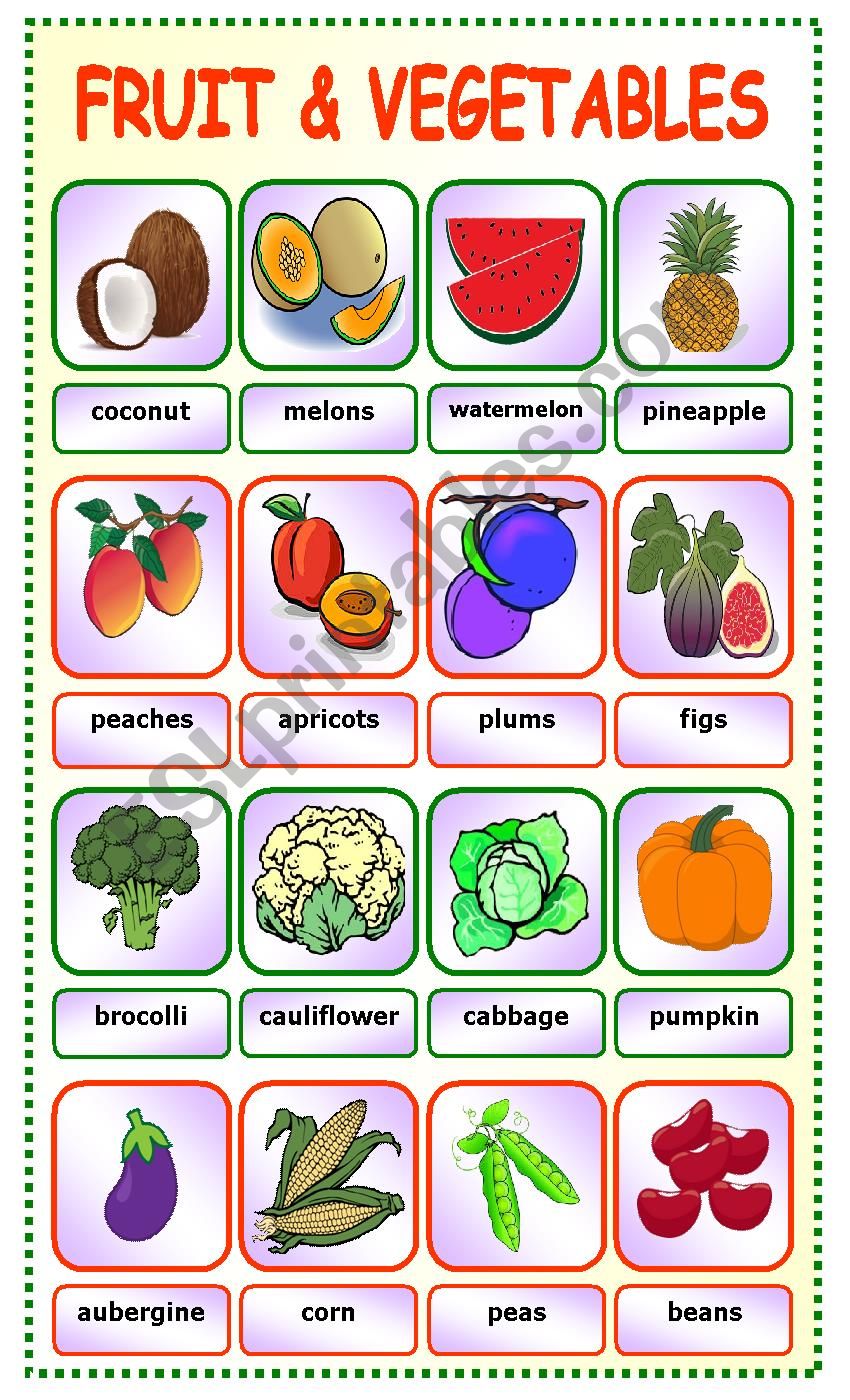 Fruit and Vegetables:pictionary_3