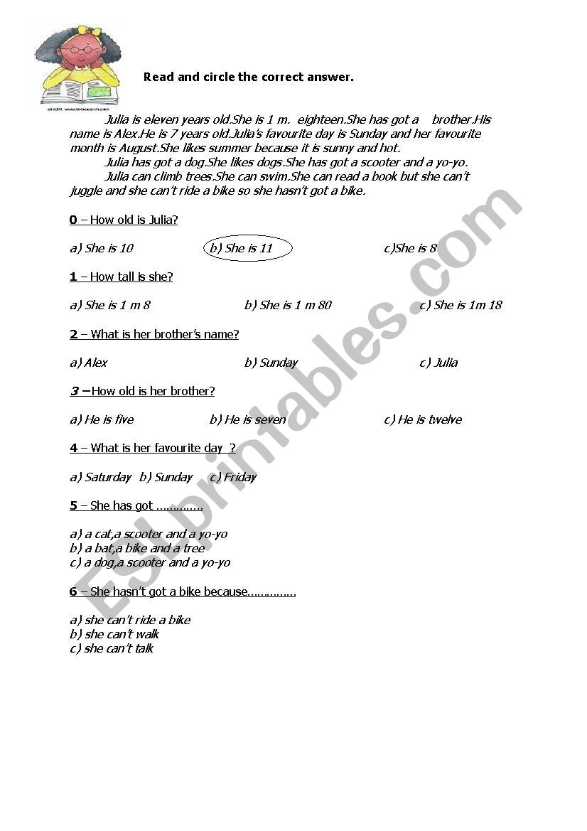 reading for fun worksheet