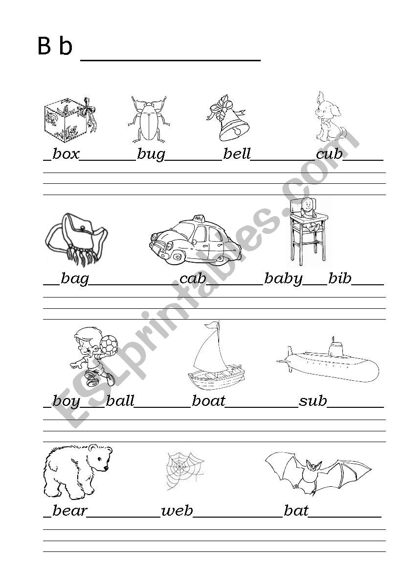 Worksheet Letter Bb worksheet