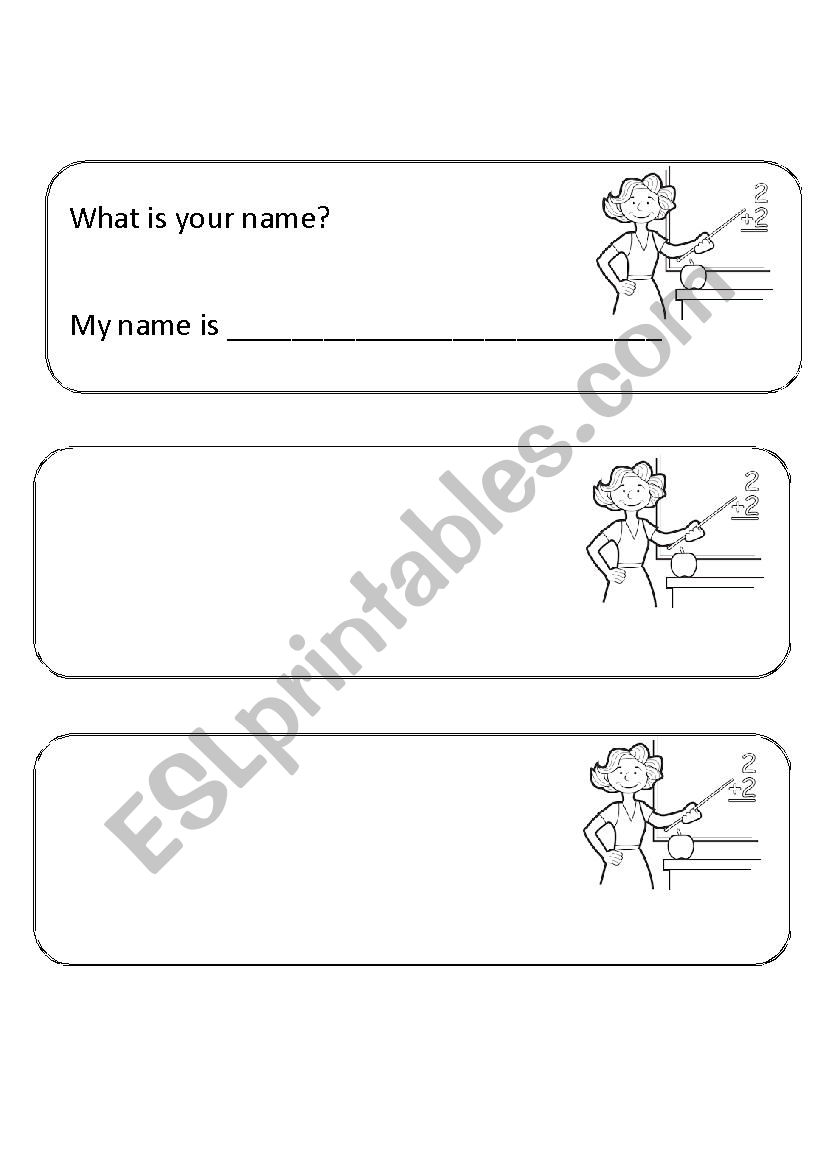 whatÂ´s your name  worksheet