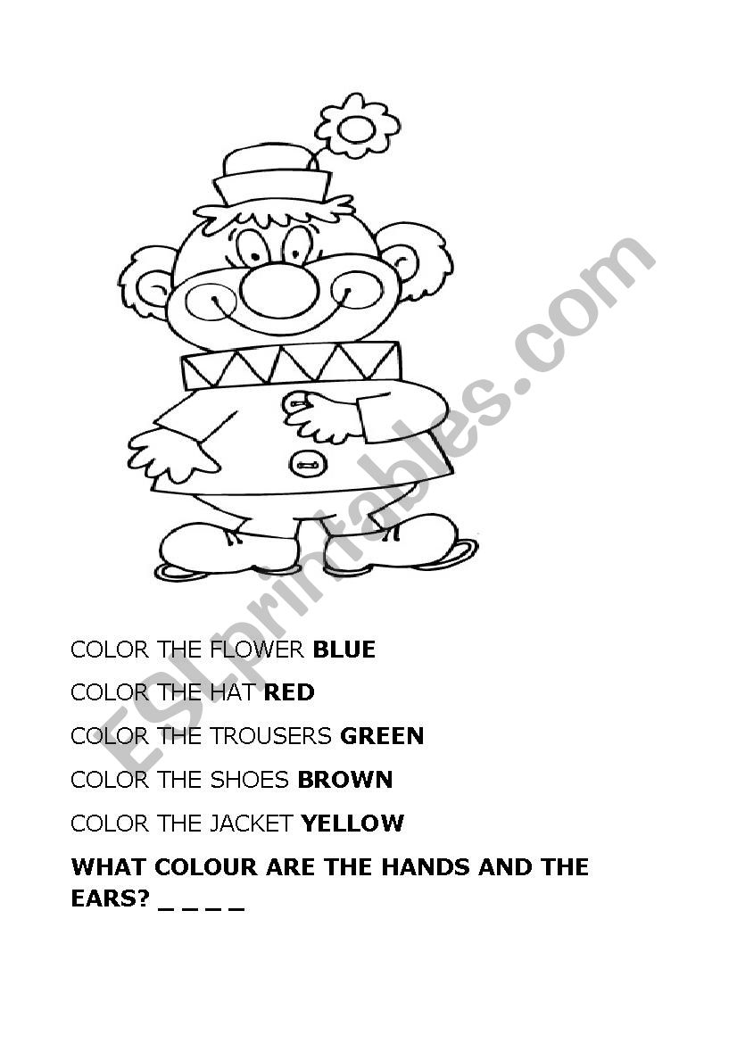 Read and color worksheet