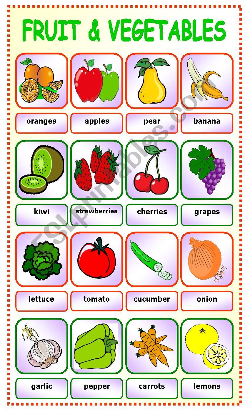 Fruit and Vegetables:pictionary_4