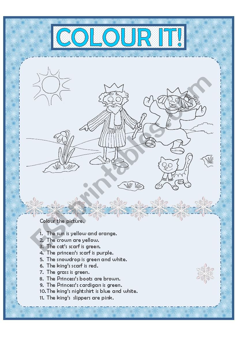 Colour it! worksheet