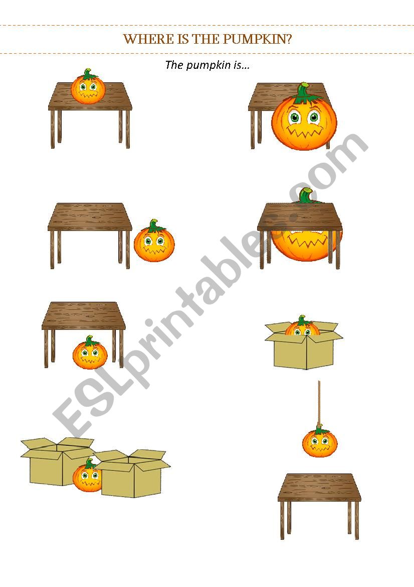 Where is the Pumpkin? worksheet