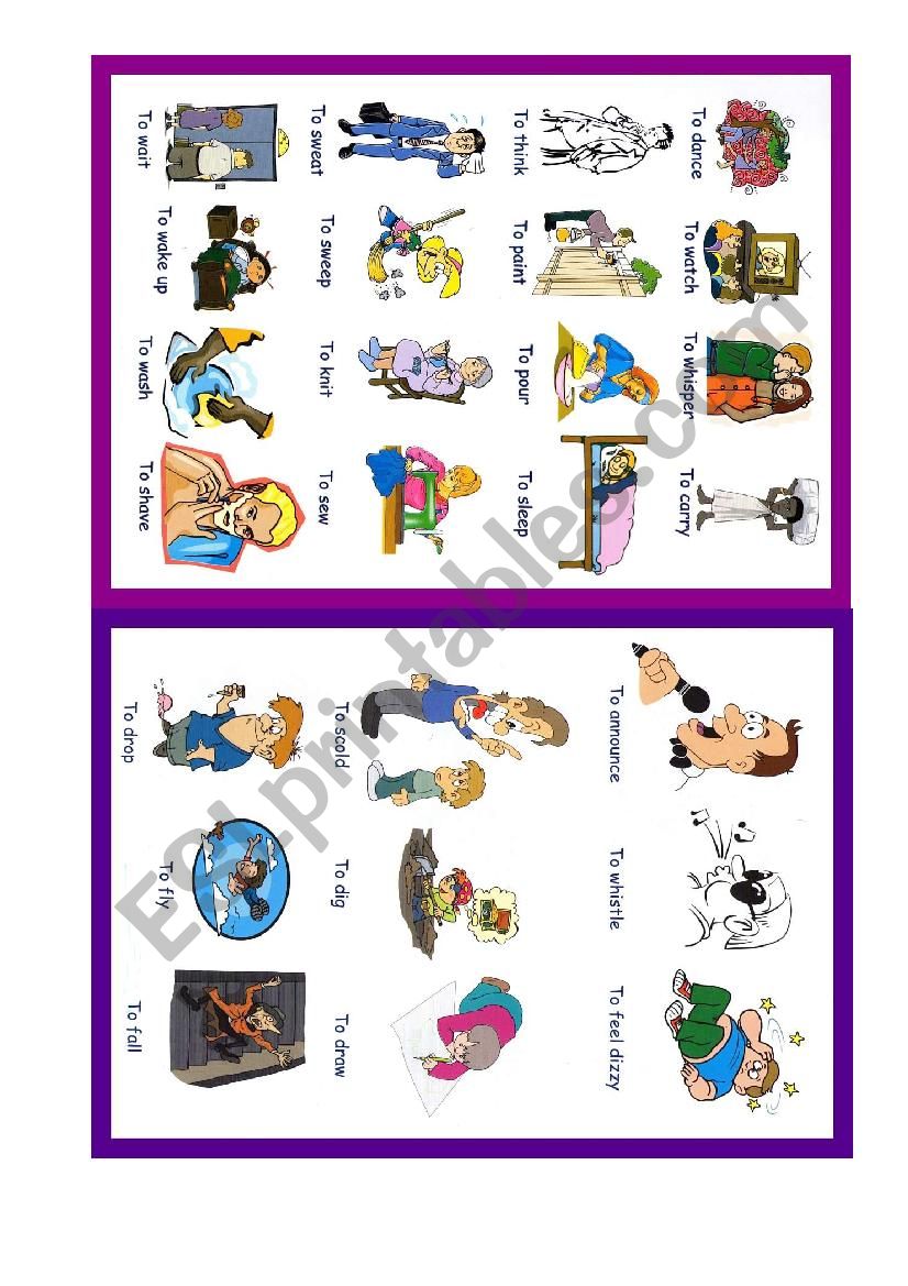 English Verbs worksheet