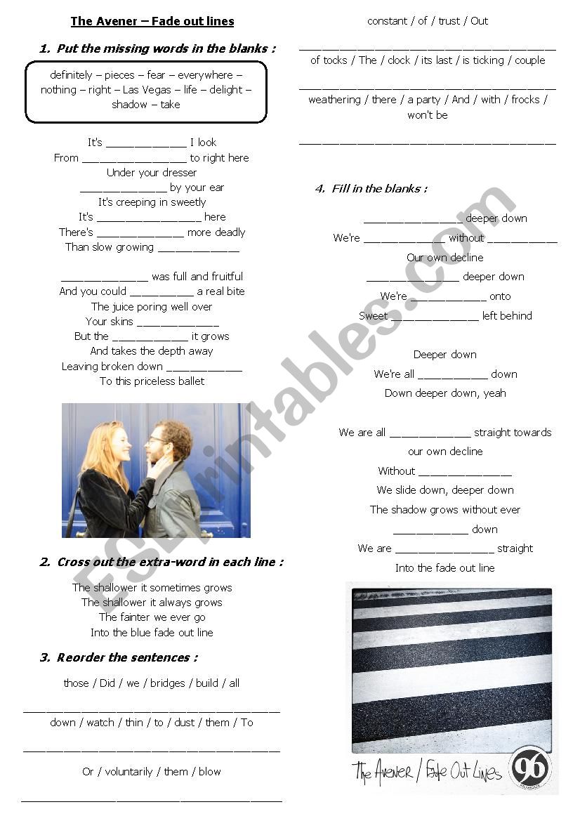 Fade out Lines The Avener worksheet