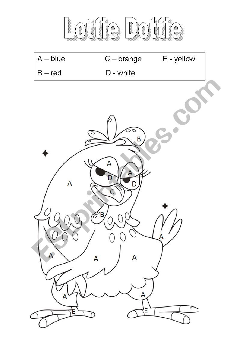 Color by letters worksheet