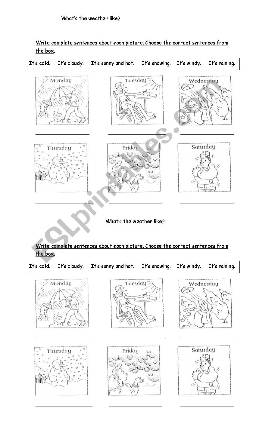 weather worksheet