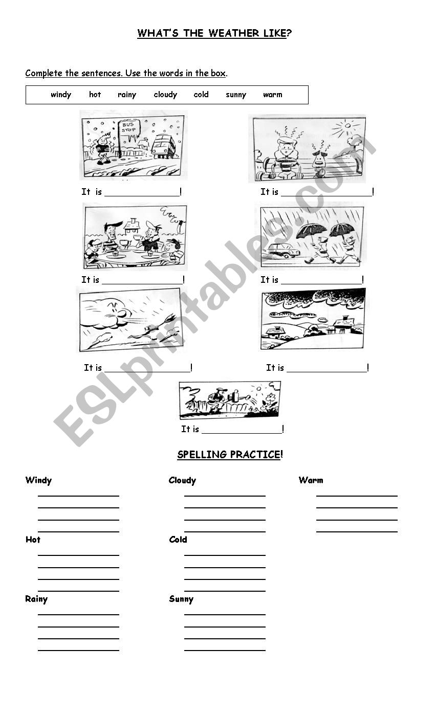 weather worksheet