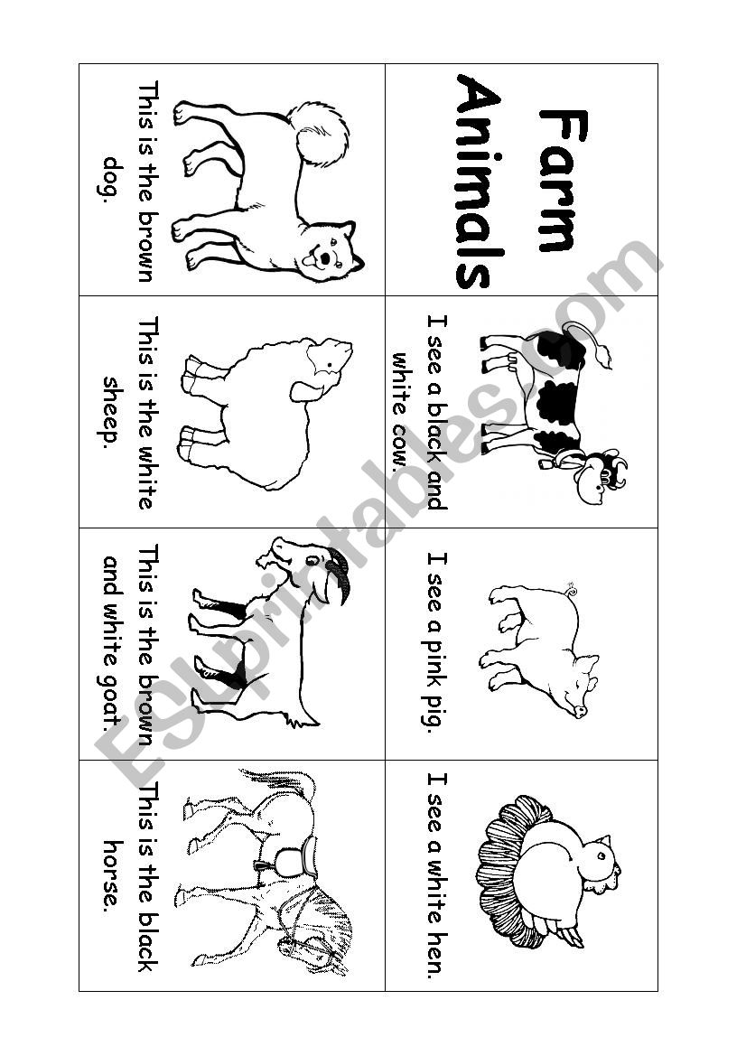 Farm Animal Reader worksheet