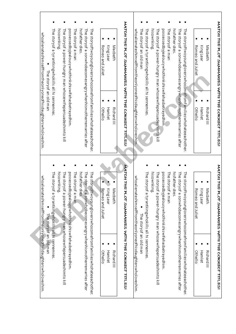 brief introduction to some of shakespeareÂ´s plays