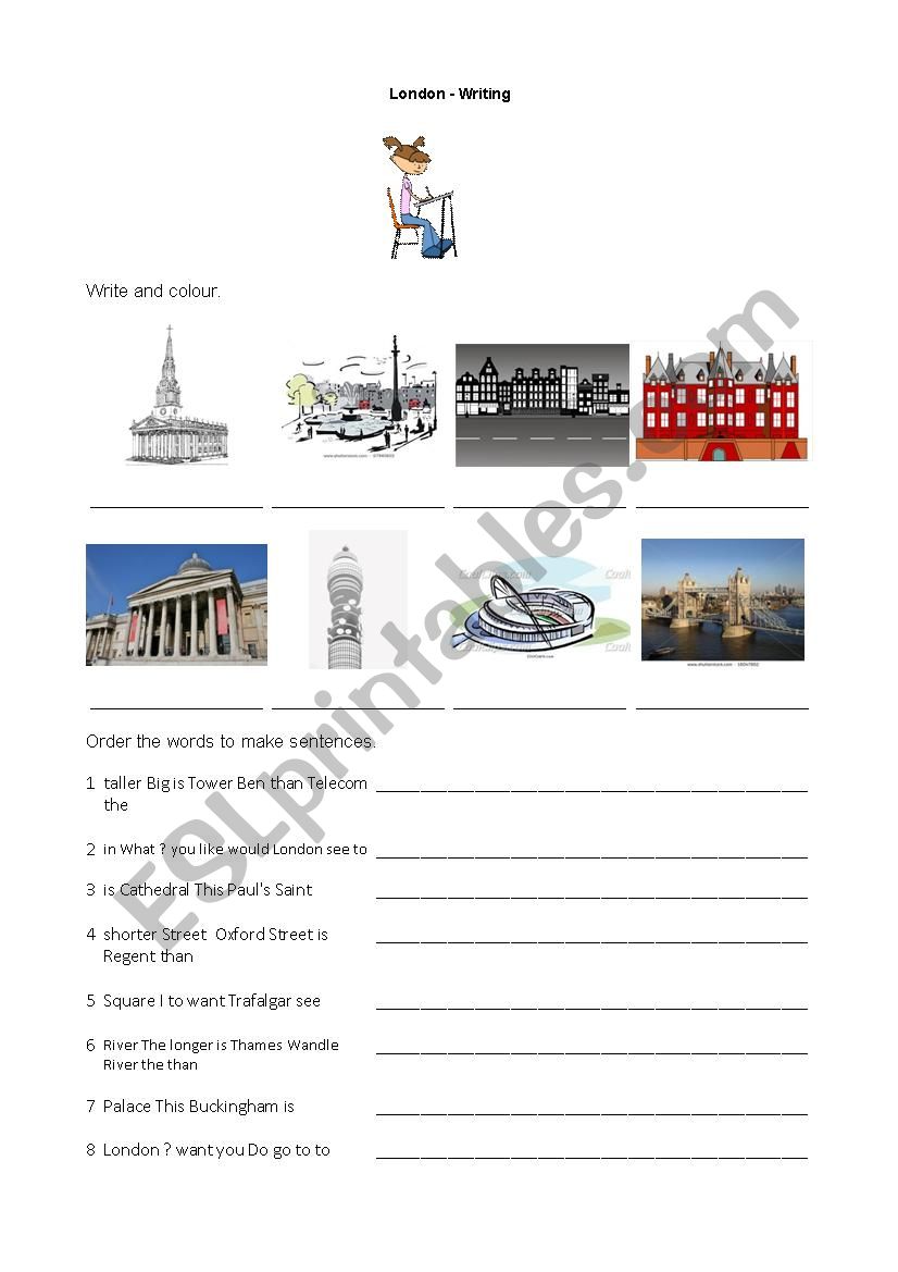 London - Writing worksheet