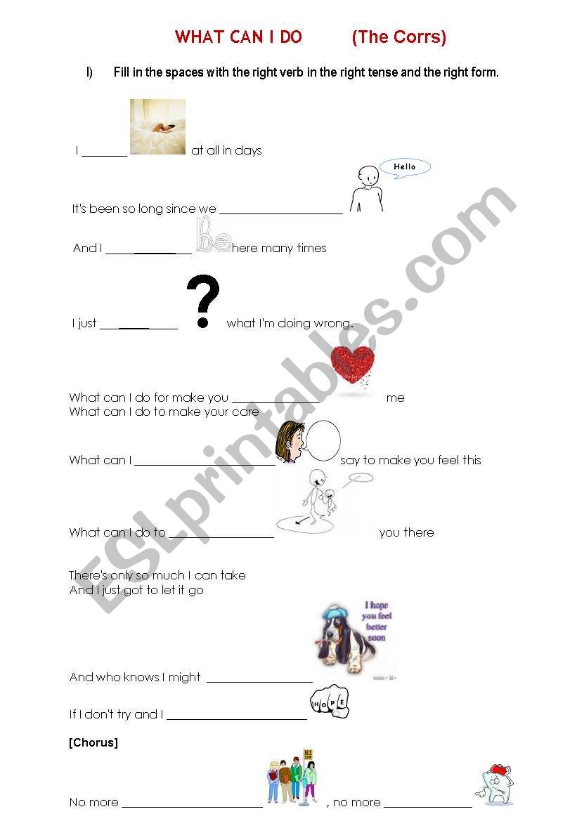 What can I do (The Corrs) worksheet