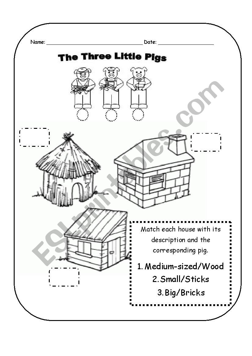 The Three Little Pigs worksheet