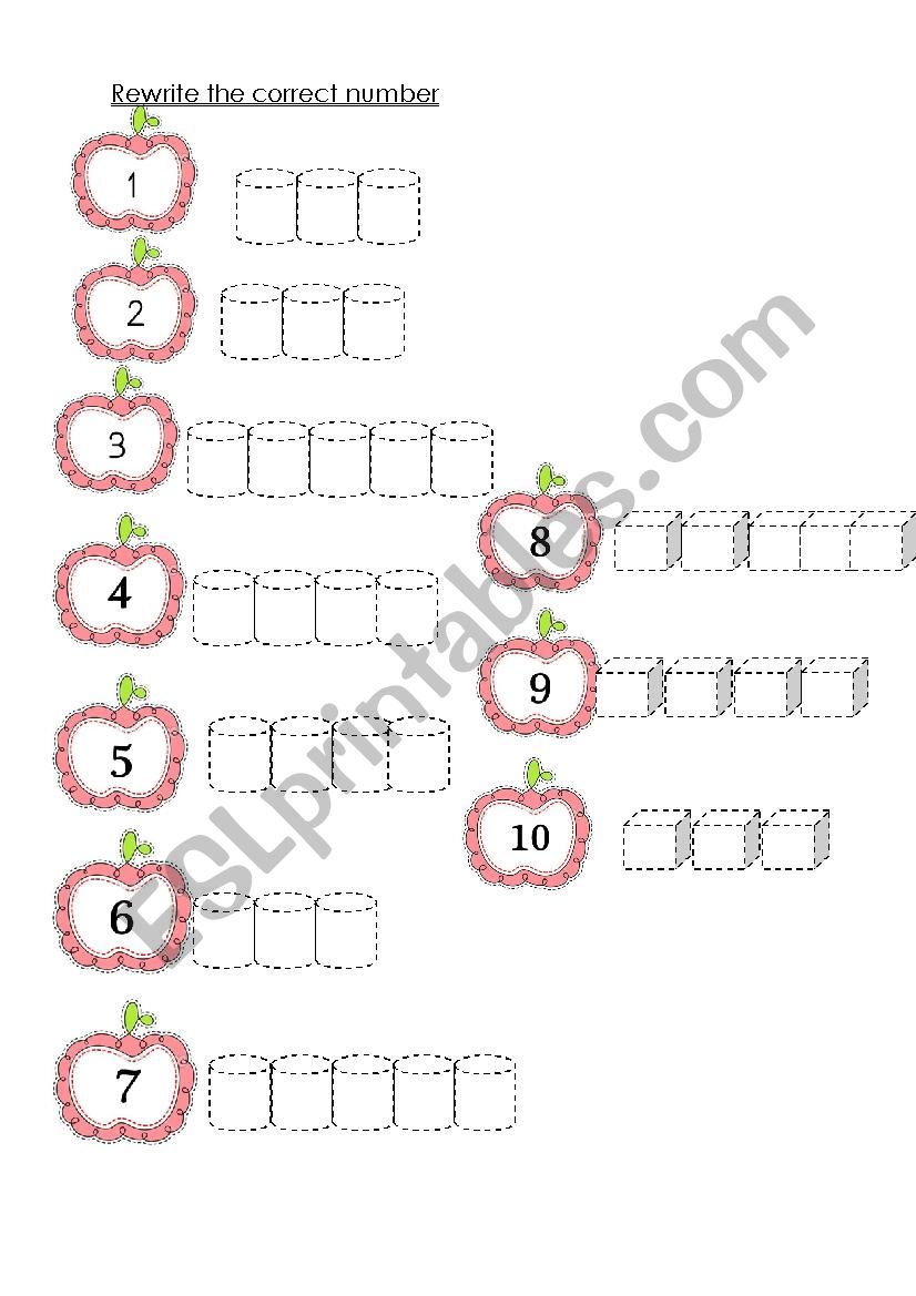 number worksheet