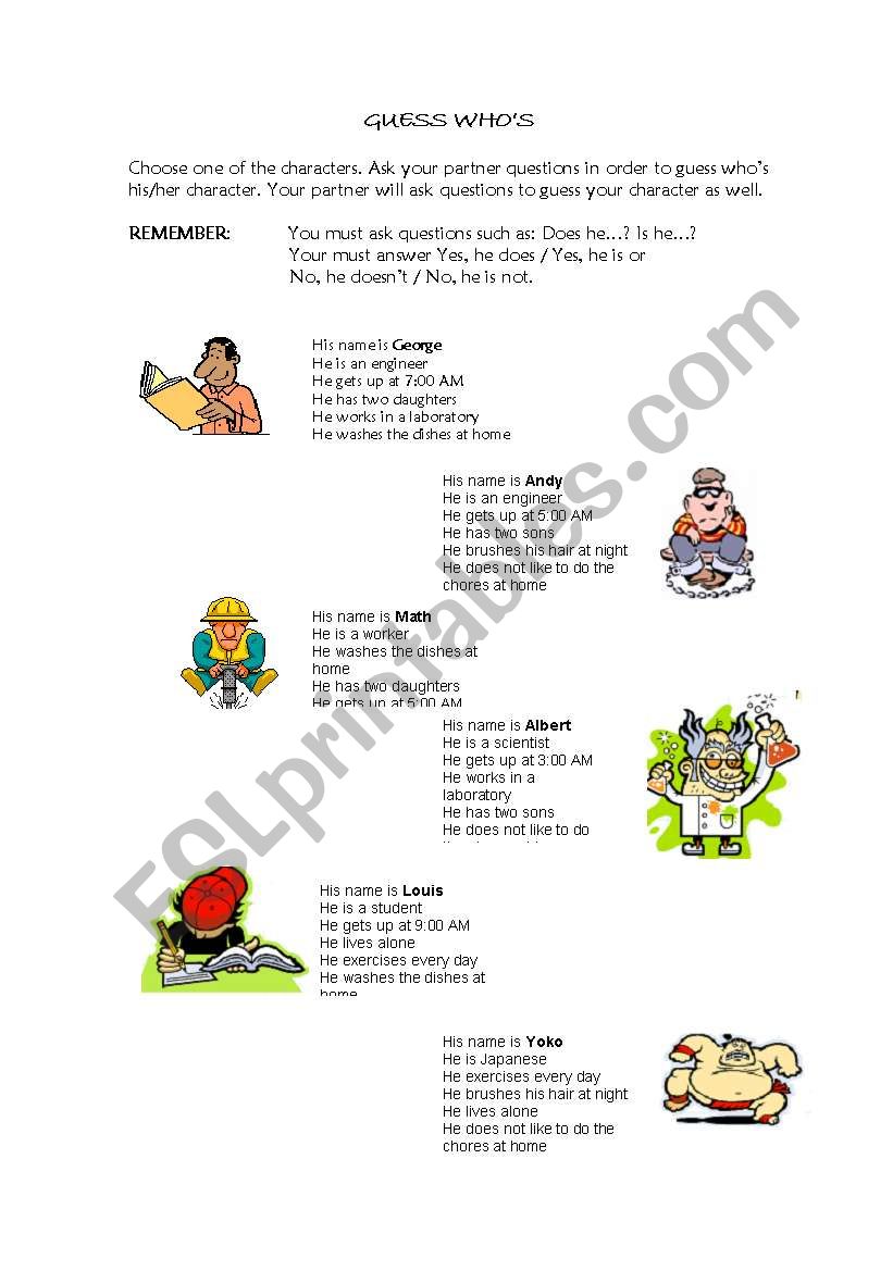 Present Simple worksheet