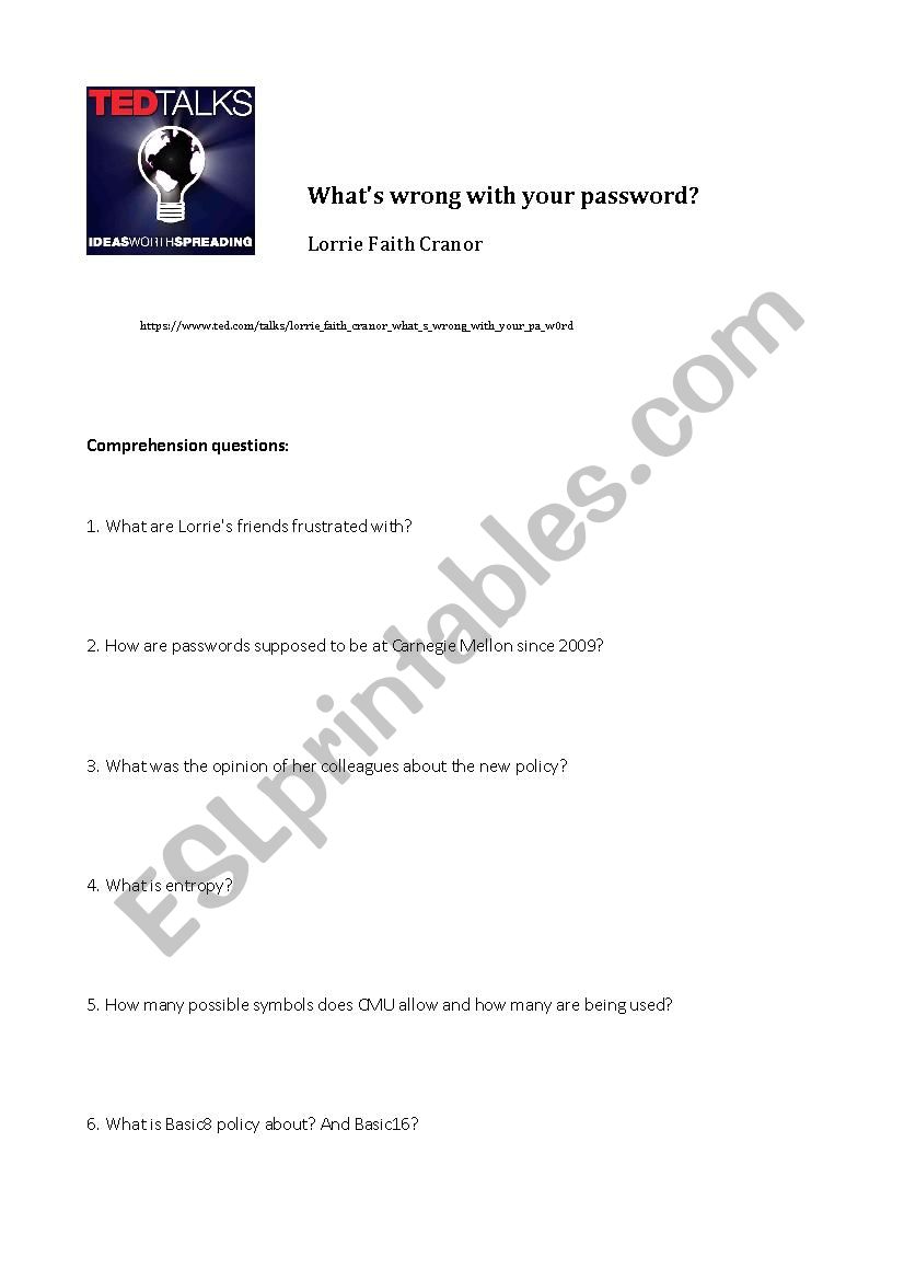 Whats wrong with your password?