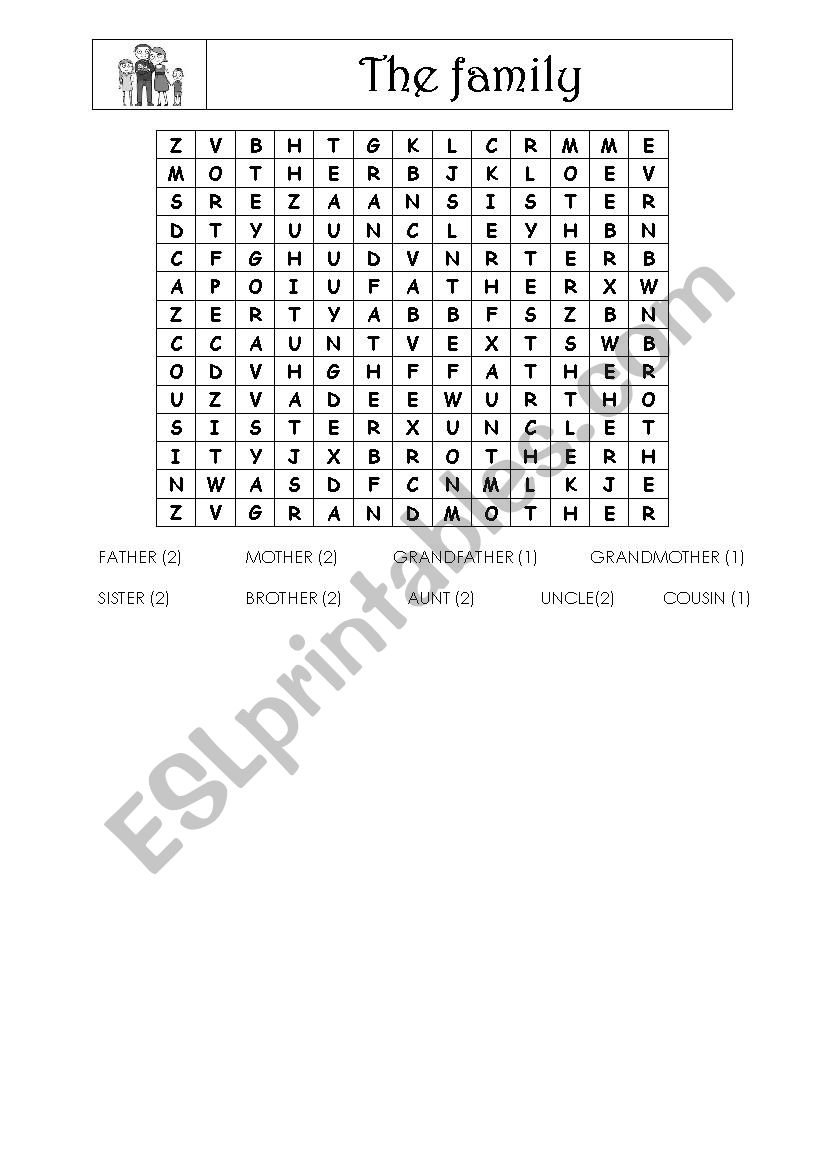FAMILY worksheet