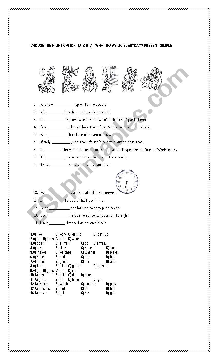 WHAT DO WE DO EVERYDAY worksheet