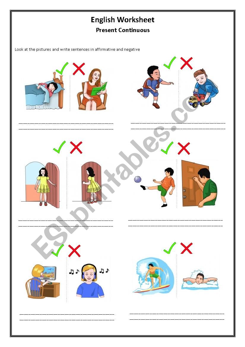 Present Continuous worksheet