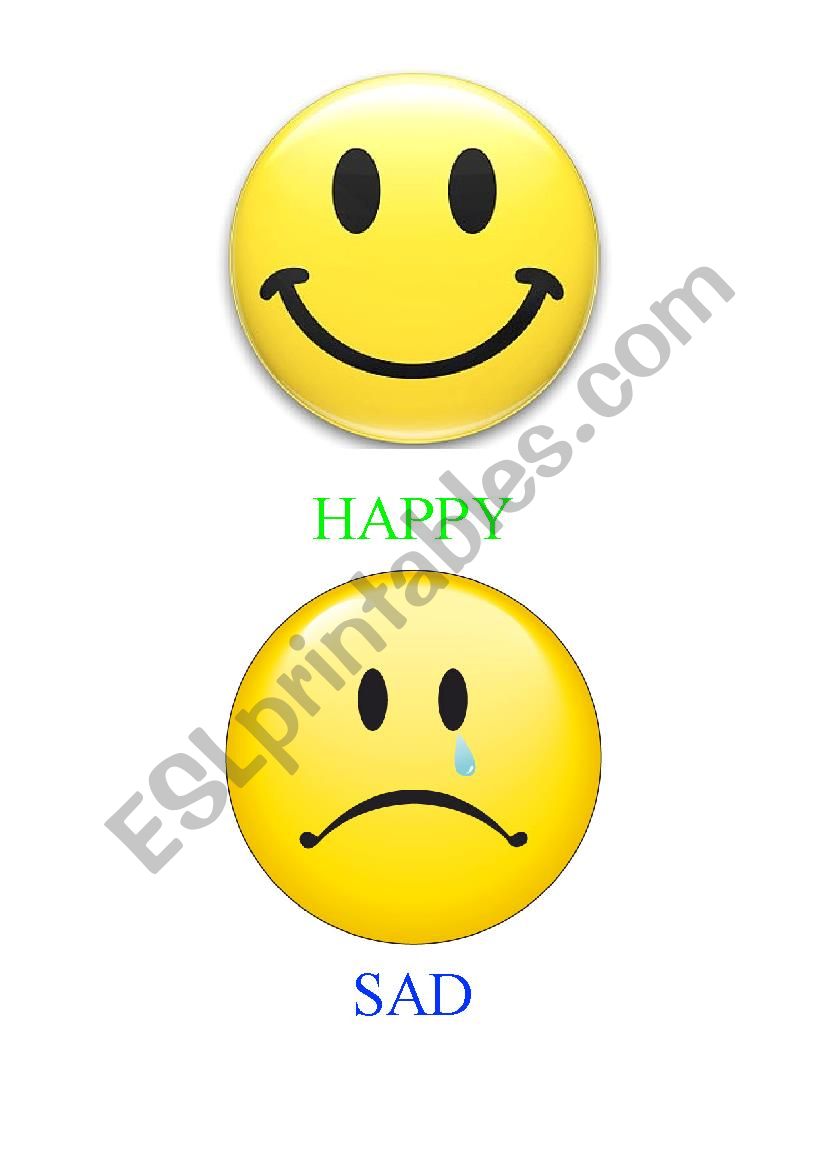 Happy Sad Sleepy Angry Flashcards