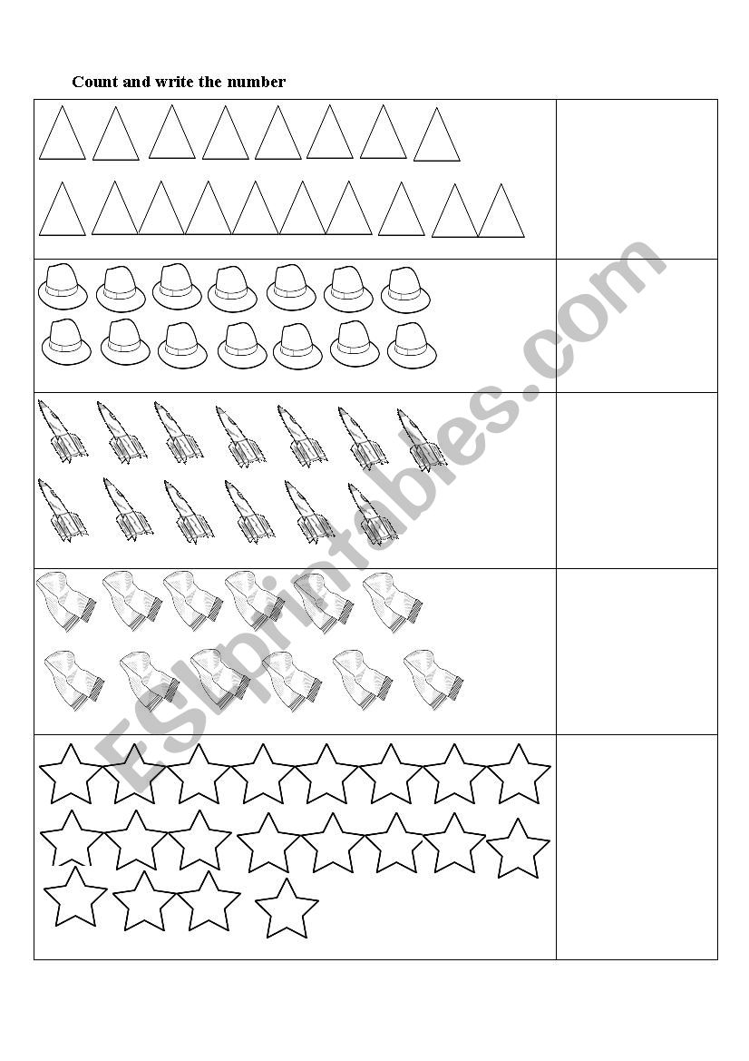 number worksheet worksheet