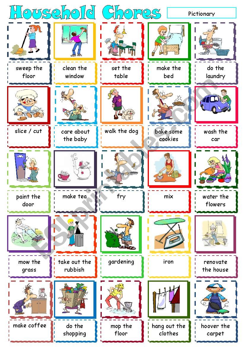 Household Chores worksheet